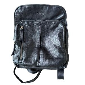 American leather co black backpack purse EUC